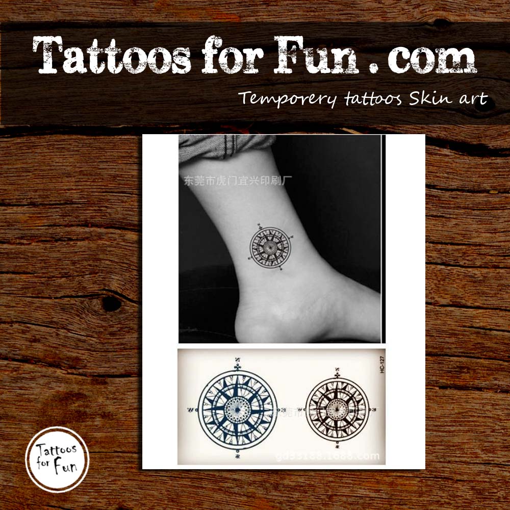 Buy Simple Compass Temporary Tattoo Fake Tattoos Online in India - Etsy