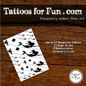 tattoosforfuncom-little-mermaid-17-set