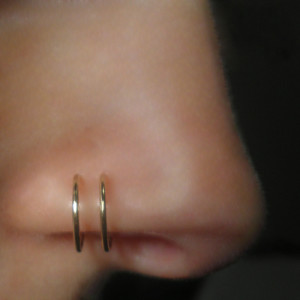 doubel-ring-brass-fake-nose-hoop