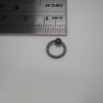Black PVD Plated Surgical Steel Ball Closure Ring With 3mm-6mm