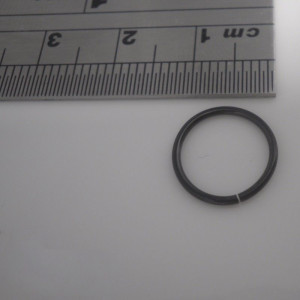 Black PVD Plated Surgical Steel Rings-18 ga-10mm