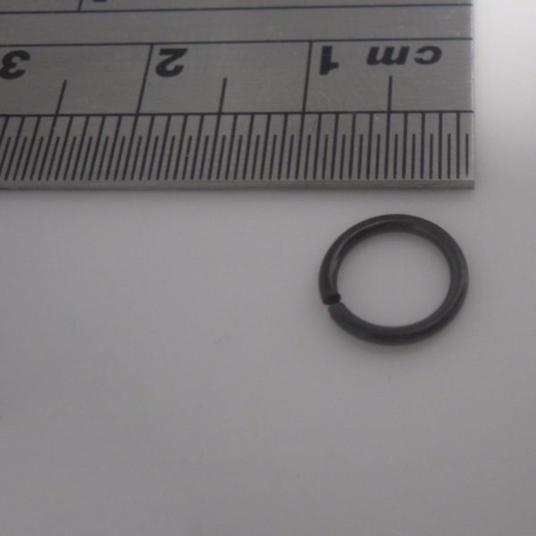 Black PVD Plated Surgical Steel Rings-18 ga-6mm