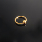 Gold PVD Plated Surgical Steel Ball Closure Ring-1
