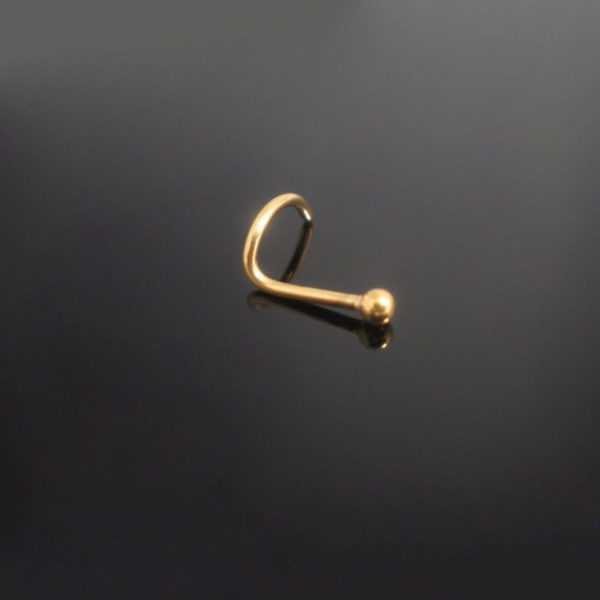 Surgical Steel Gold Nose Stud Screw-2