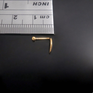Surgical Steel Gold Nose Stud Screw With 2mm Ball