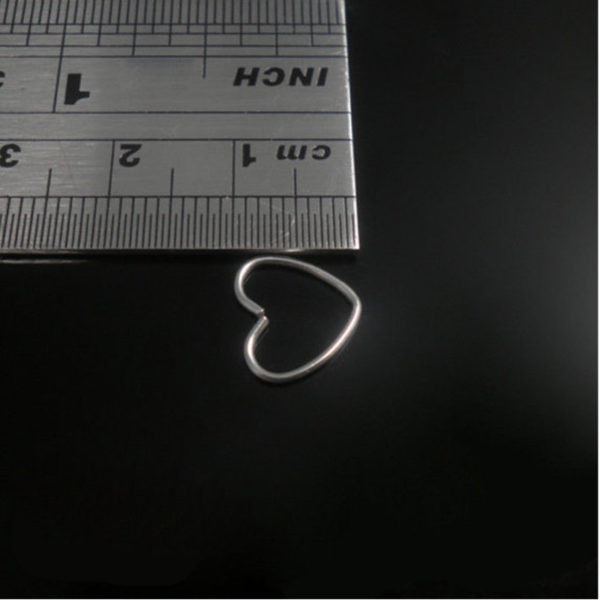 Surgical Steel Heart Seamless Ring 20ga-2