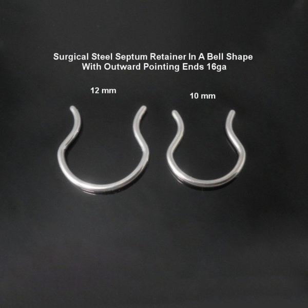 Surgical Steel Nose Retainer bell shape - 16 ga