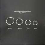 Surgical Steel Rings Hoop Body Piercing Jewellery - 20 ga