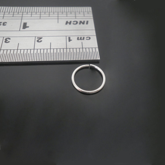 Surgical Steel Rings Hoop Body Piercing Jewellery 8mm - 20ga