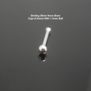 Sterling Silver Nose Bones-312#-A