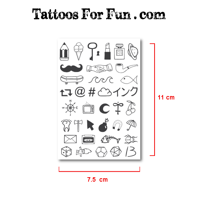 Waterproof Temporary Tattoo Sticker Body Makeup Flame Finger Tattoos Smiley  Black Square Rose Flower Art Flash Fake Tattoos From Wengyi7291, $0.51 |  DHgate.Com