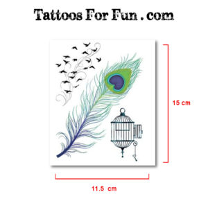 Stick on birds tattoos