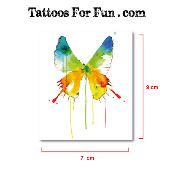 Watercolor fake tattoos
