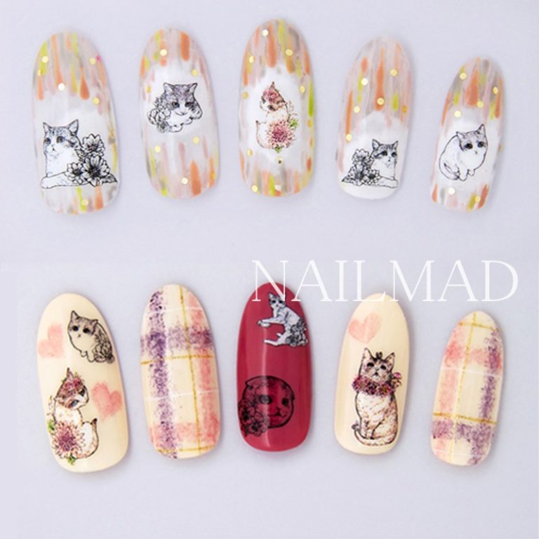 Cat Water Transfer Nail Decals - Tattoos For Fun