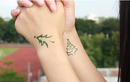 tree christmas tattoos